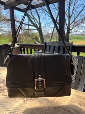 Coach Hampton Black Leather
Crossbody Flap Shoulder
Handbag